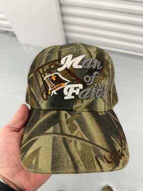Man of Faith I Love Jesus Camo Embroidered Baseball Cap